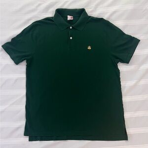 Vintage Men’s Brooks Brothers Green Polo T-Shirt (Size L)